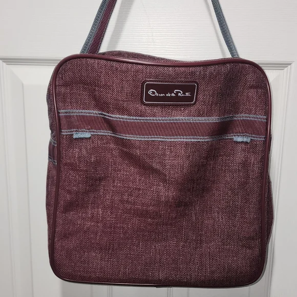 Vintage 1980's Oscar de la Renta Cranberry Tweed Men's Carry On
