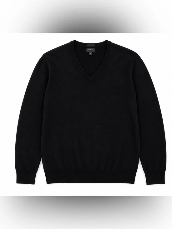 J.CREW MEN BLACK LONG SLEEVE SWEATER,