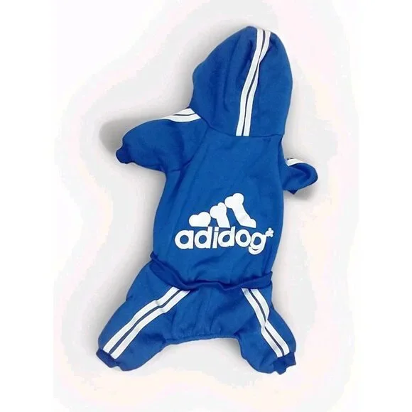 Paw Wag Co Adidog‎ Tracksuit Size XL Blue Snap Closure Hoodie Coat Jacket
