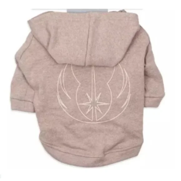 Disney Star Wars Pet Jedi Hooded Robe Sweater, Padawan Pet Academy, Tan | XS