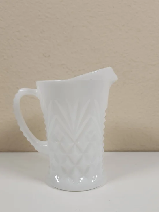 Vintage Anchor Hocking Milk Glass Pitcher