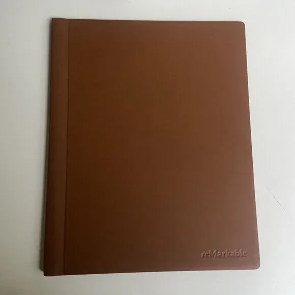ReMarkable 2 Book Folio Case Brown Premium Leather Paper Tablet Cover Notebook