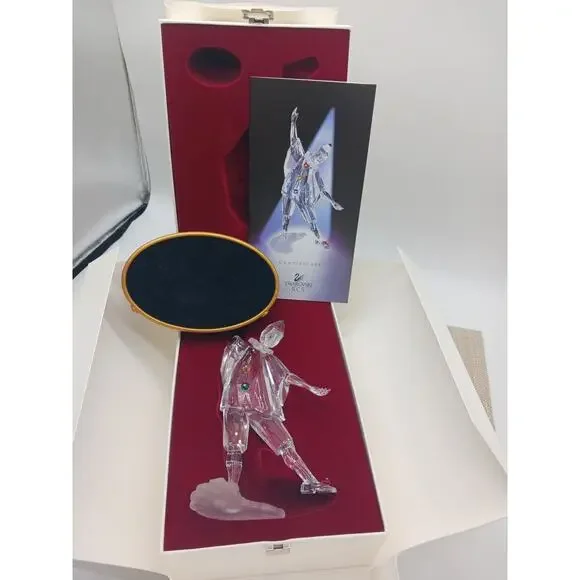 Swarovski SCS Pierrot The Jester Figurine 1999 Annual Edition with Box & Stand