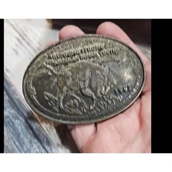 1997 Running Strong For American Indian‎ Youth Buffalo Belt Buckle