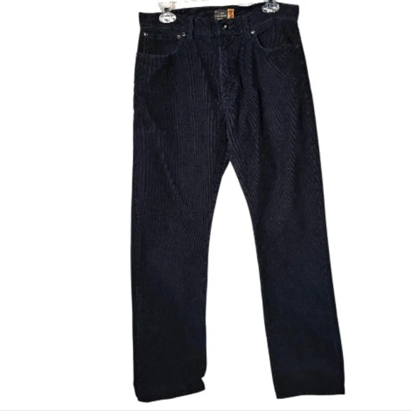 J.Crew Corduroy Pants Mens 32x34 Navy Slim Straight Chino Preppy Casual
