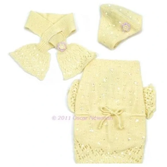 OSCAR NEWMAN BUTTERCUP SWEATER W/ BEANIE & SCARF