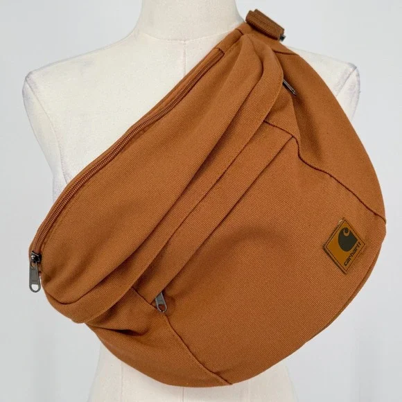 Carhartt WIP Canvas Sling Crossbody Bag Brown Duck Messenger Hip Pack