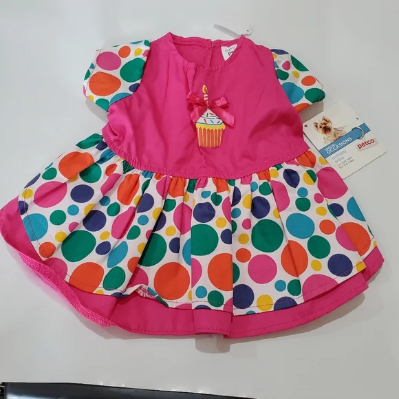 Dress for Dog Cat Size S Petco Special Occasion Birthday Cupcake