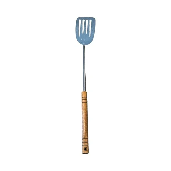 Vintage Foley Stainless Steel Slotted Spatula Turner with Wood Handle 20