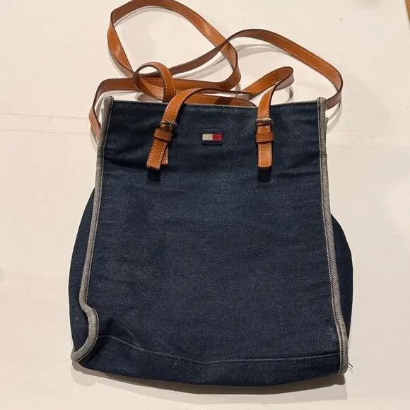 Tommy Hilfiger Denim and Brown Messenger Bag