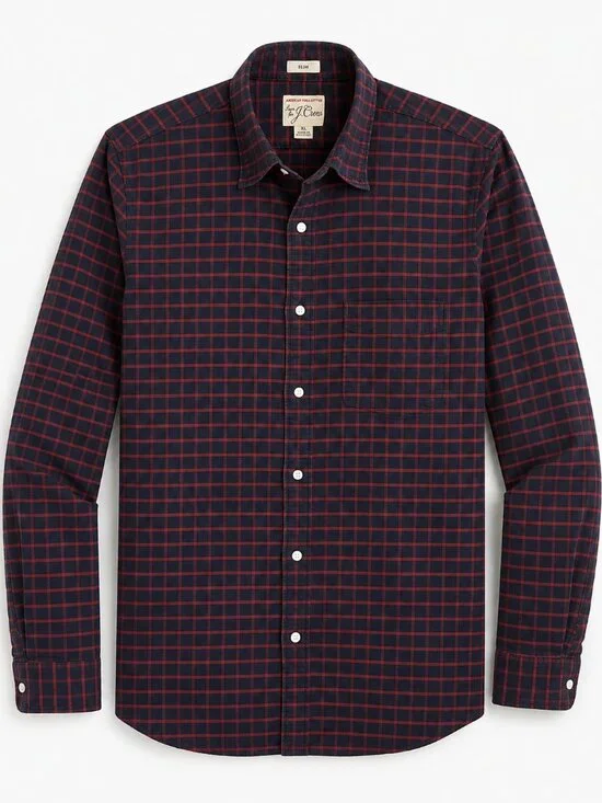 Men’s J.Crew Slim Plaid Button Down Shirt XL