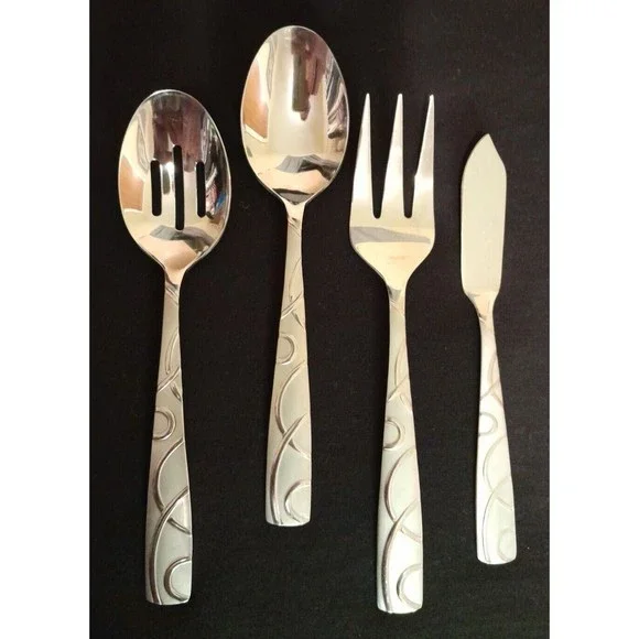 Cambridge Conquest Sand  Serving Spoons Fork Butter Knife Stainless Steel 11-21