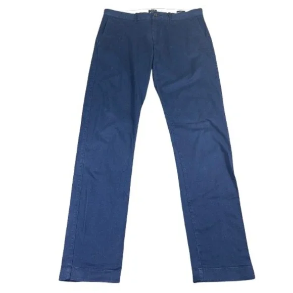 J. Crew Factory Mens Slim Flex Chino Pants Navy Blue Classic‎ Preppy Size 32x34