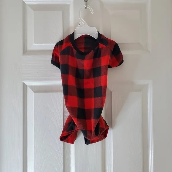 🌼Buffalo Plaid Pajamas/Outfit for your Furbaby Size Small