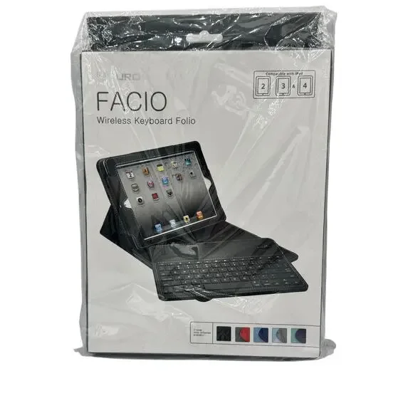 Facio Wireless iPad Keypad and Protective Cover Bluetooth in Black