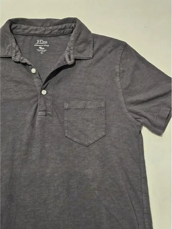 J.Crew Gray Short Sleeve Polo Shirt with Chest Pocket Men's Small