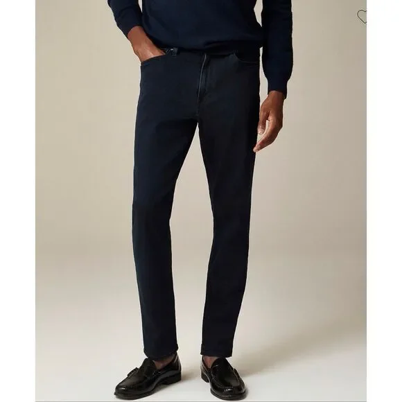 J. Crew 1040 Athletic Tapered-fit stretch jean in deep lake wash NWT 35/32