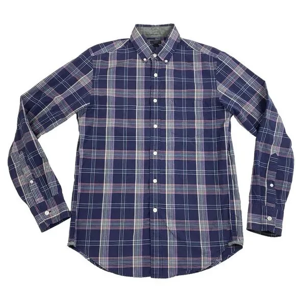 J. Crew‎ Men's Shirt Size Small Tartan Plaid Long Sleeve Button Front Collared