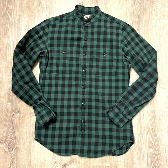 Men’s‎ J. Crew Buffalo Plaid Flannel Button Down Shirt- Size X-Small- Pre-owned