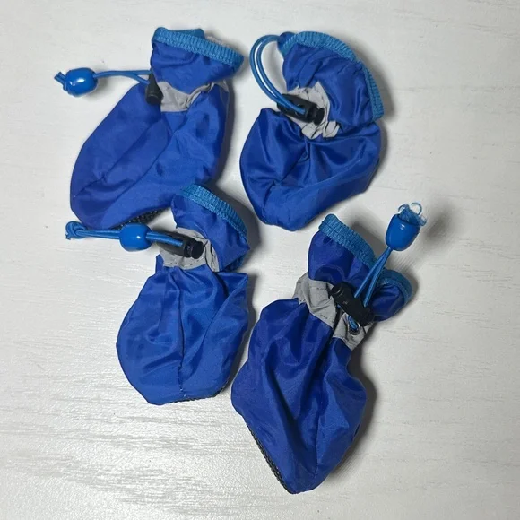 Blue Dog Booties with Adjustable Drawstrings