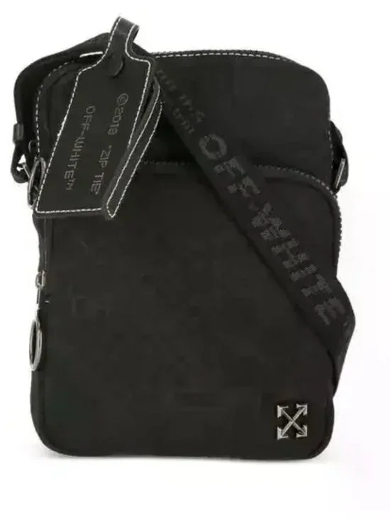 Off-White Zip tie Black Logo Messenger Bag