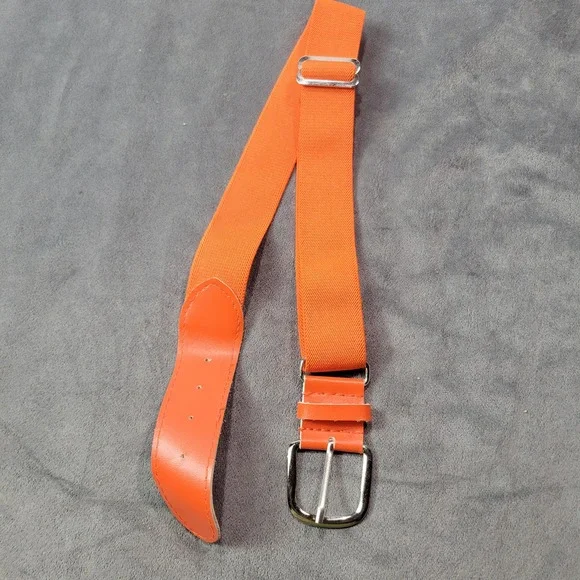 Champro Brute Belt Kid Orange Elastic Baseball Softball Leather Tab Adjust 24-48