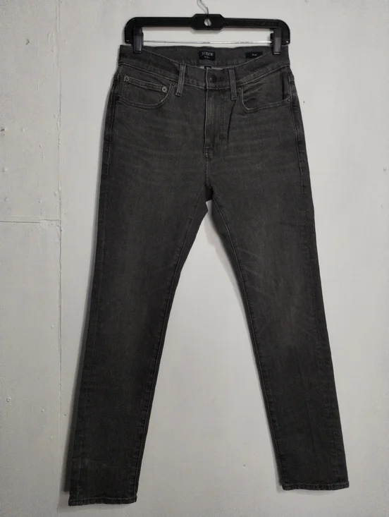 J. Crew Flex Men Slim Jeans in Charcoal Gray Size (28X30)