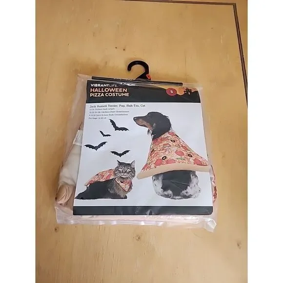Dog Halloween Costume Pizza Slice size Small JACK RUSSELL,PUG,SHIH TZU,CAT