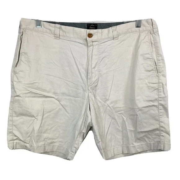 J. Crew Shorts Mens Sz 38 Stone Beige Cotton‎ Khaki Stretch 9