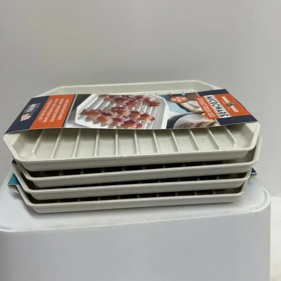 Nordic Ware 8‎ in.   W X 9-3/4 in.   L Bacon Rack White Bundle Of 4