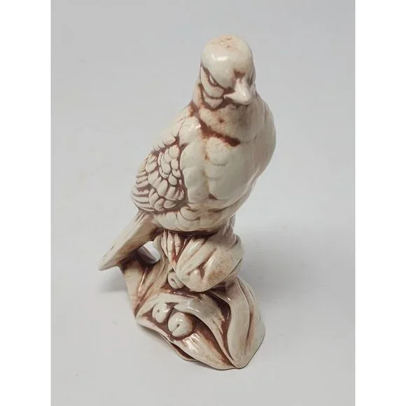 Red Barn Ceramics Brown And White Bird Figurine‎ Signed By Betty