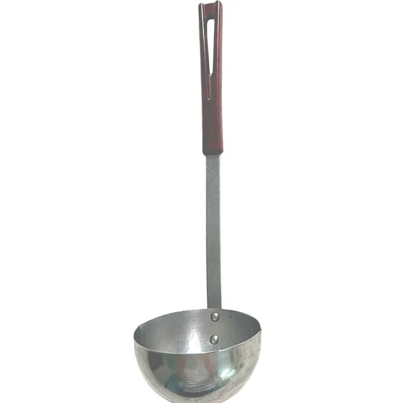 Stanhome Stainless Steel Soup Ladle Silver Brown Vintage  MCM Made in USA