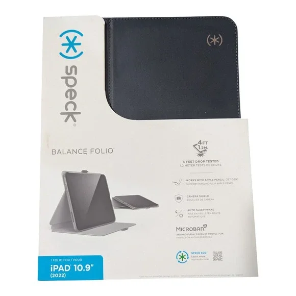 Aa1-O Speck Balance Folio‎ Case for Apple iPad (10.9-inch) - Charcoal/Almond