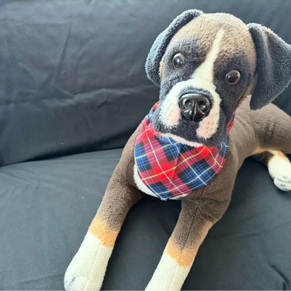 Blue and Red Plaid Dog Bandanna