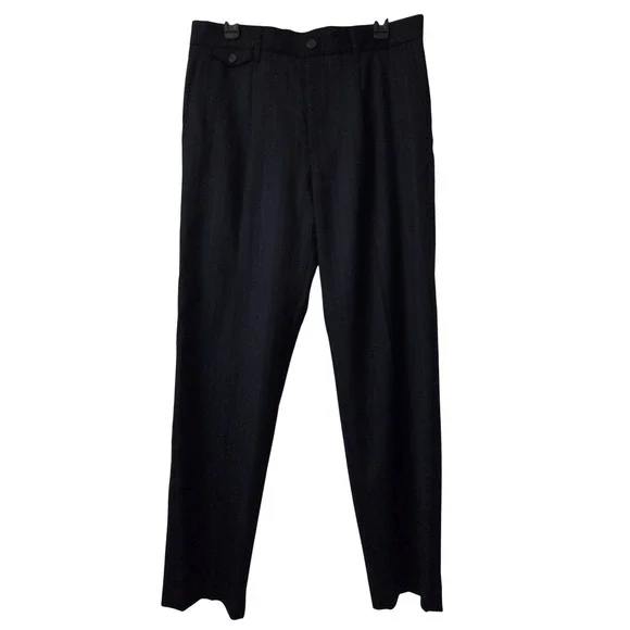 J. Crew Classic Pleated Creased Wool Trouser Pinstripe Mens 33x32 Navy NWT CP104
