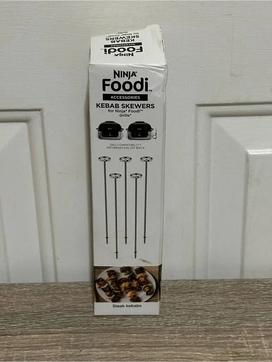 Ninja Foodi Grill Kebab Skewers, 7.25 inches, Stainless Steel, set of 5