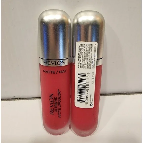 Revlon‎ Ultra HD Matte Lip Color #615 Temptation Set of 2 New/Sealed
