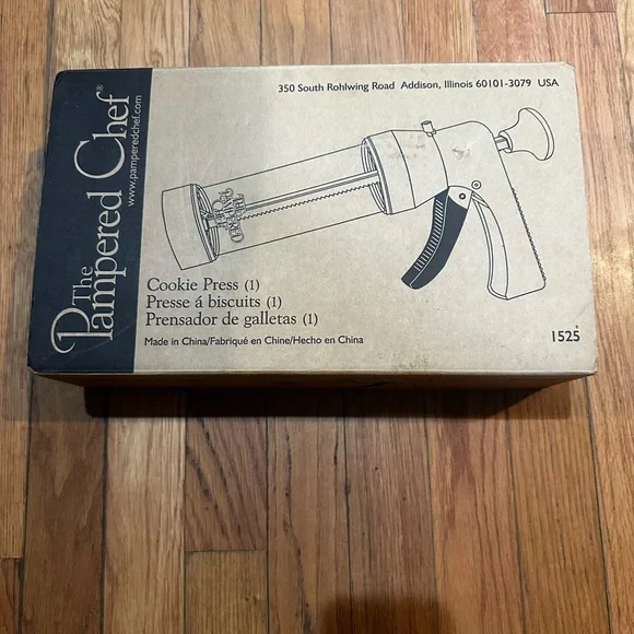 The Pampered Chef Cookie Press 15 Discs 1525‎ Retired EUC
