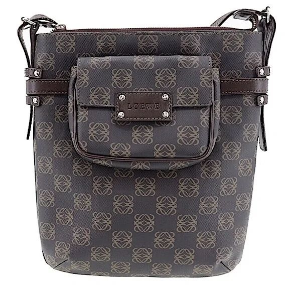 LOEWE Anagram Crossbody Messenger Bag with Removable Matching Pouch On Front
