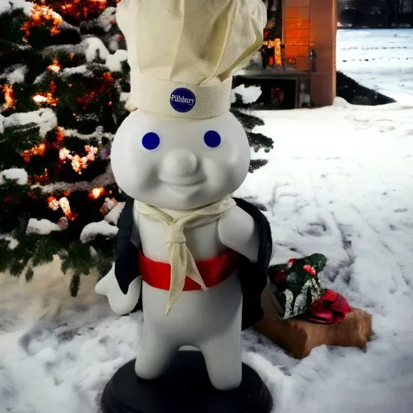 Pillsbury Doughboy Porcelain Collector’s Doll “At Your Service” Danbury Mint
