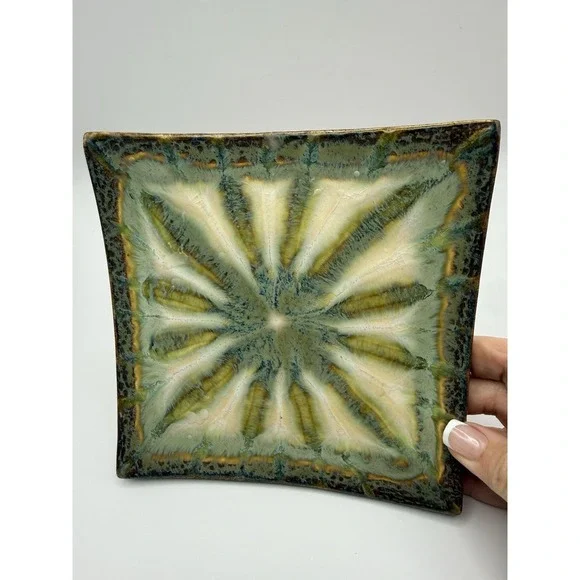 Richie Watts Good Earth Pottery Plate Signed 2003 Crystalline Glaze 7