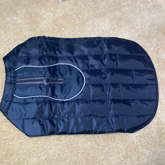 Dog Coat Water Resistant Navy and Gray NWT