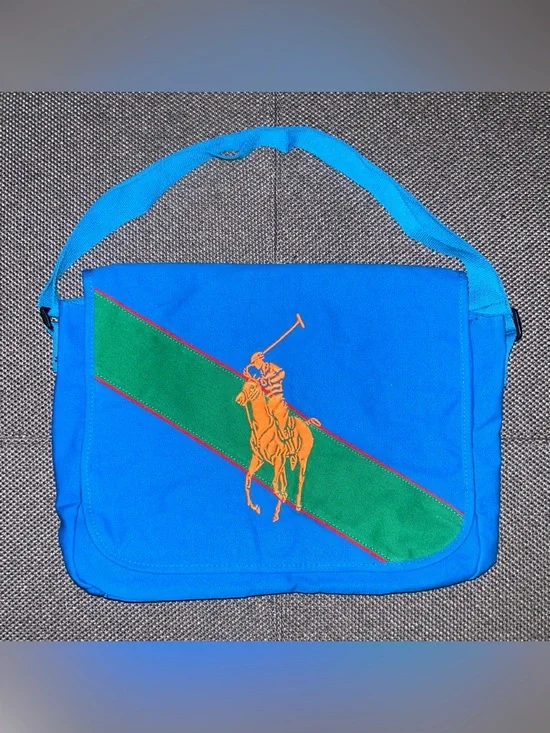 Rare Vintage Polo Ralph Lauren Big Pony Messenger Bag
