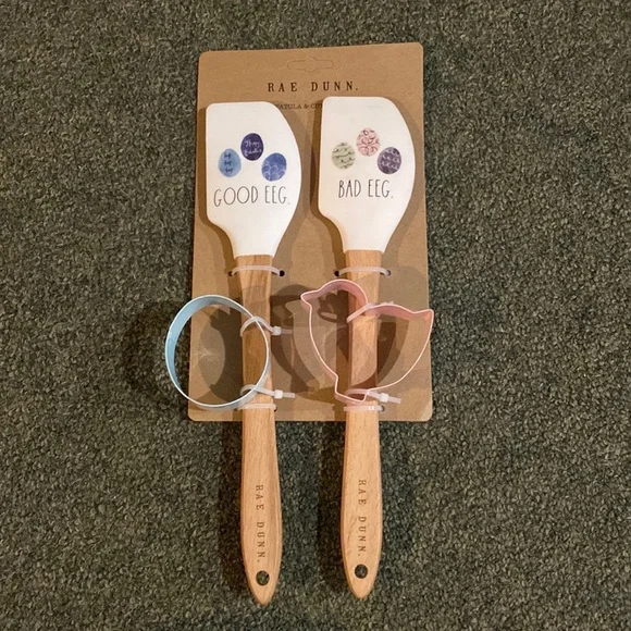 Rae Dunn Easter Spatula and Cookie Cutter Set
