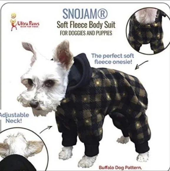 Ultra Paws Snojam Indoor/Outdoor Full Body Fleece Dog Outfit XS