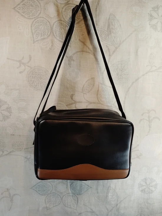 Black and Brown Crossbody Travel/ Camera Bag