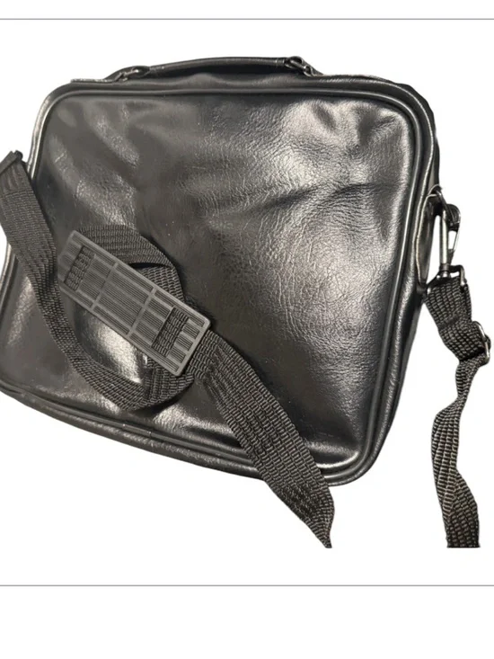 Men's Black Leather Crossbody Bag