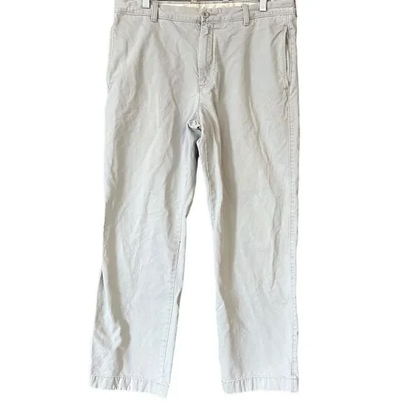 J.Crew Light Gray Broken‎ In Slim Fit Chino Casual Pants Mens 34 x 30