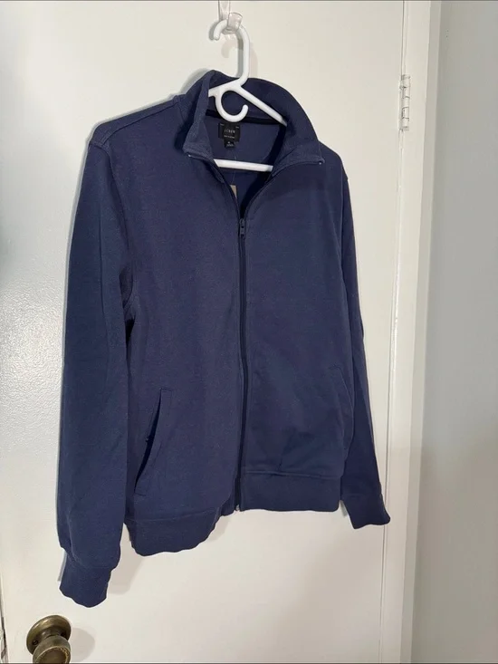 J. Crew Men’s Medium Midnight/Lighter Navy Blue Track Jacket NWT