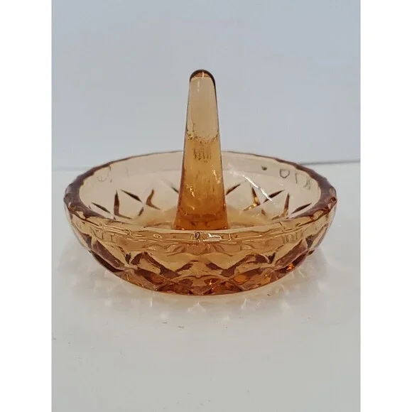 Vntg. Fenton Art Glass Ring‎ Holder-Dusty Rose/Blush/Jewelry/GrannyCore/1980's